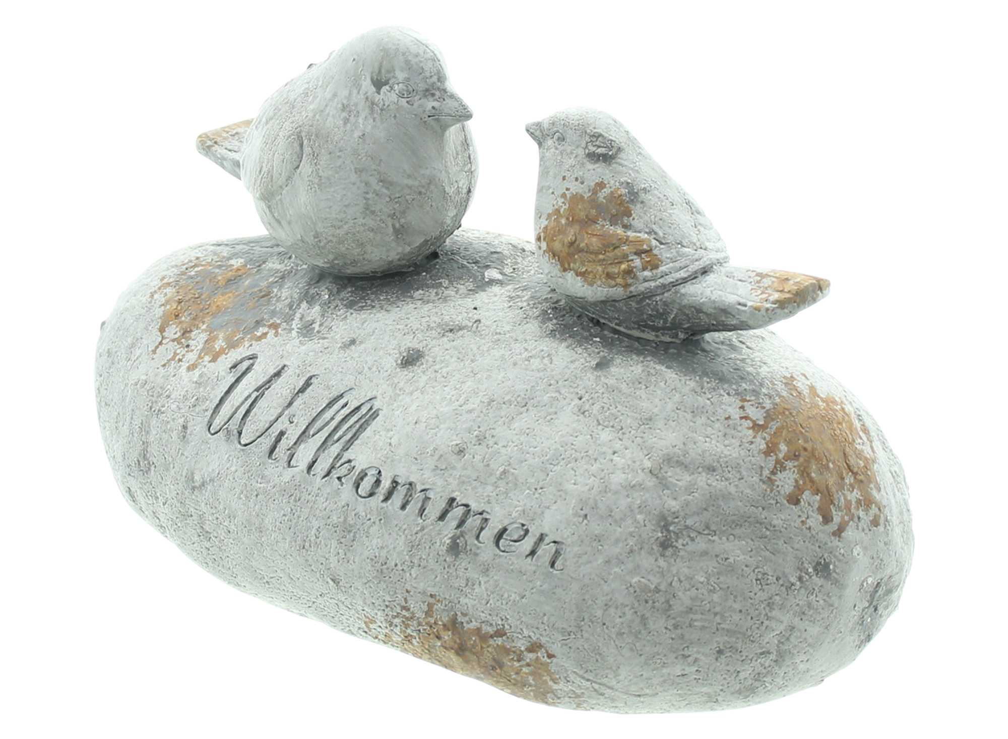 Dekostein "Willkommen"  im Frank Flechtwaren Online Shop für Ostern kaufen