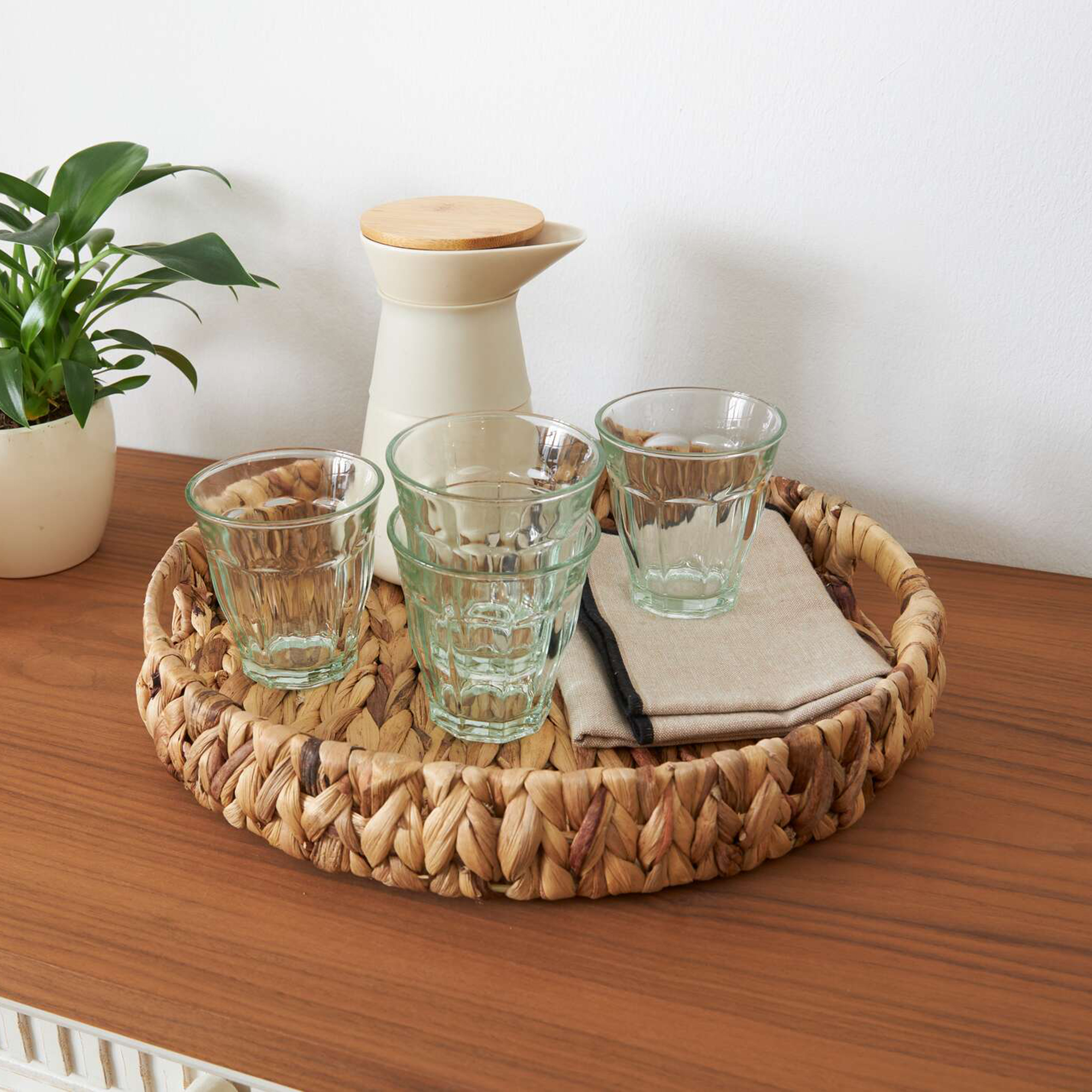 Tablett "Wasserhyazinthe", rund  im Frank Flechtwaren Online Shop kaufen