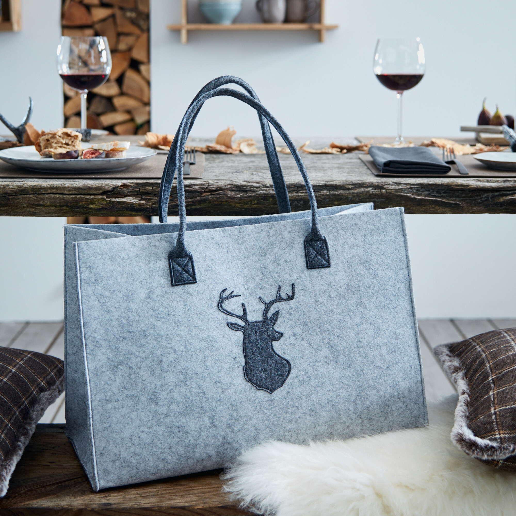 Filztasche "Hirsch"  im Frank Flechtwaren Online Shop kaufen