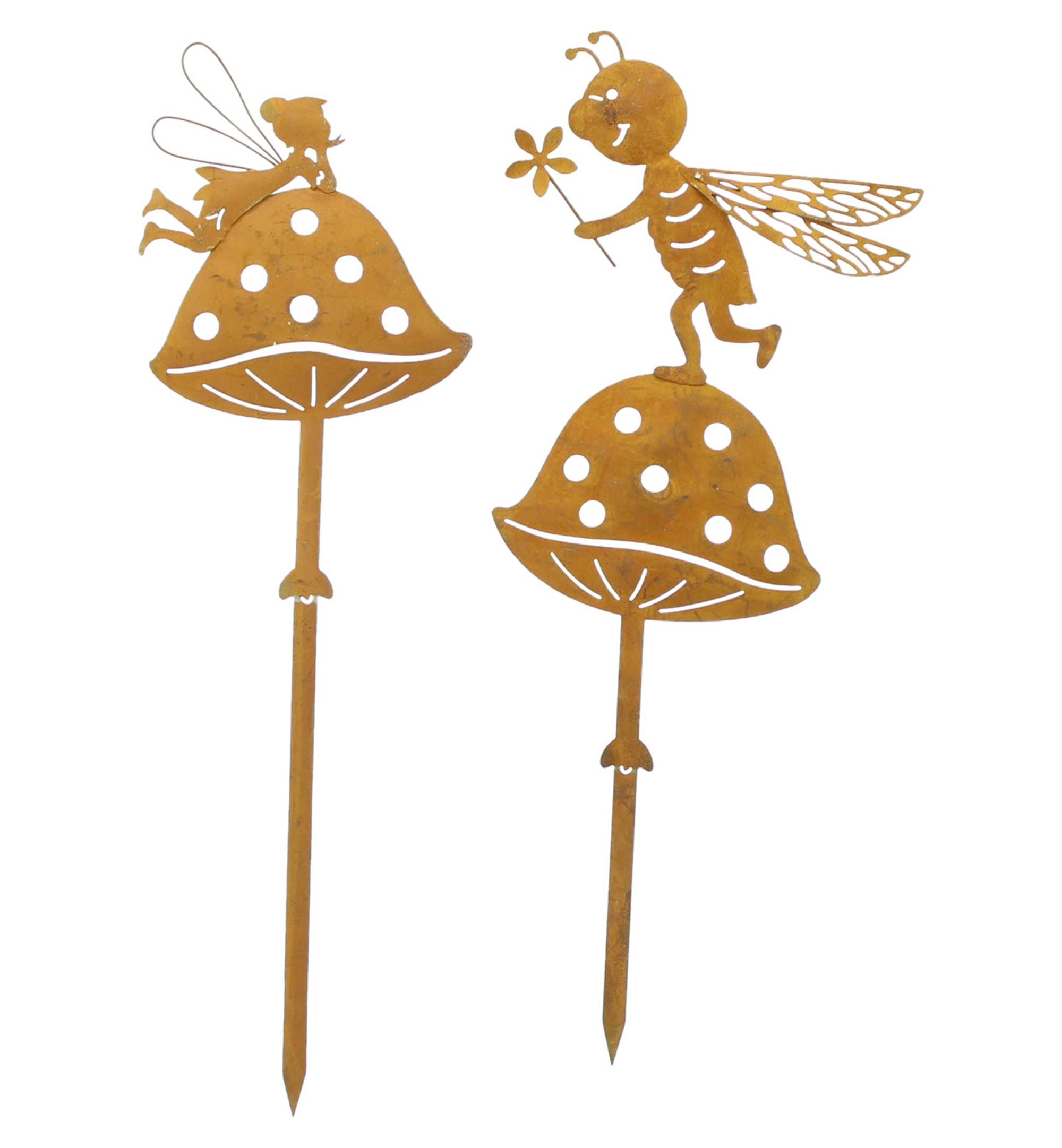 Gartenstecker "Pilzfreunde", 2er Set  im Frank Flechtwaren Online Shop für Ostern kaufen