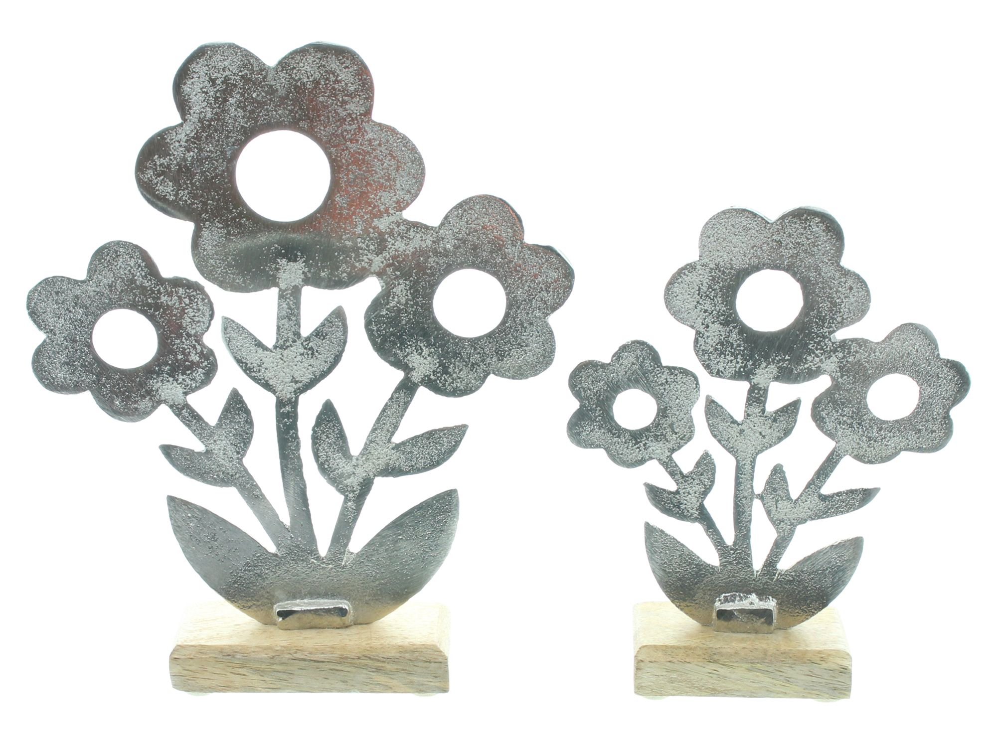 Blume "Silber, 2er Set im Frank Flechtwaren Online Shop für Ostern kaufen Blume "Silber, 2er Set im Frank Flechtwaren Online Shop für Ostern kaufen