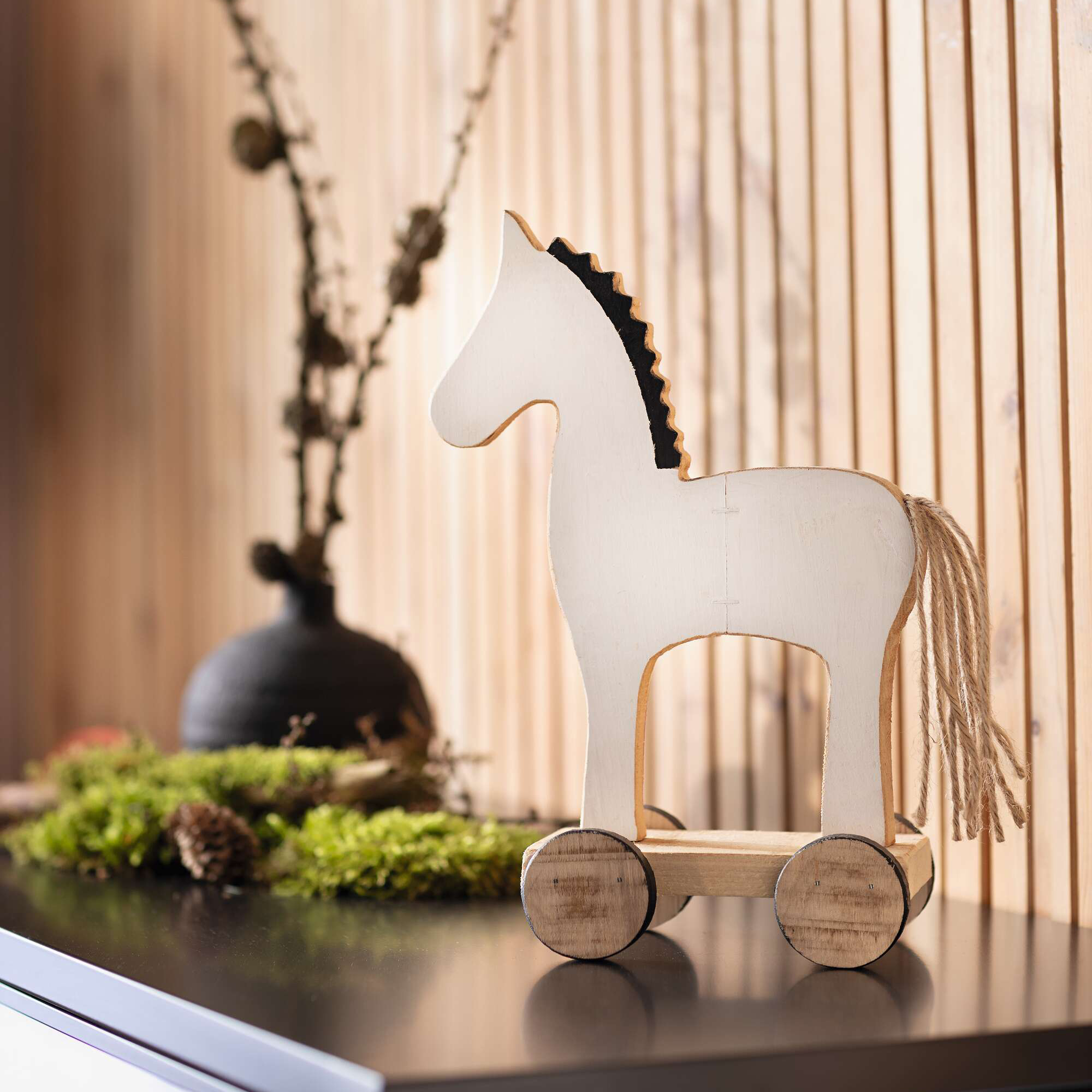 Figur "Nostalgisches Pferdchen"  im Frank Flechtwaren Online Shop kaufen