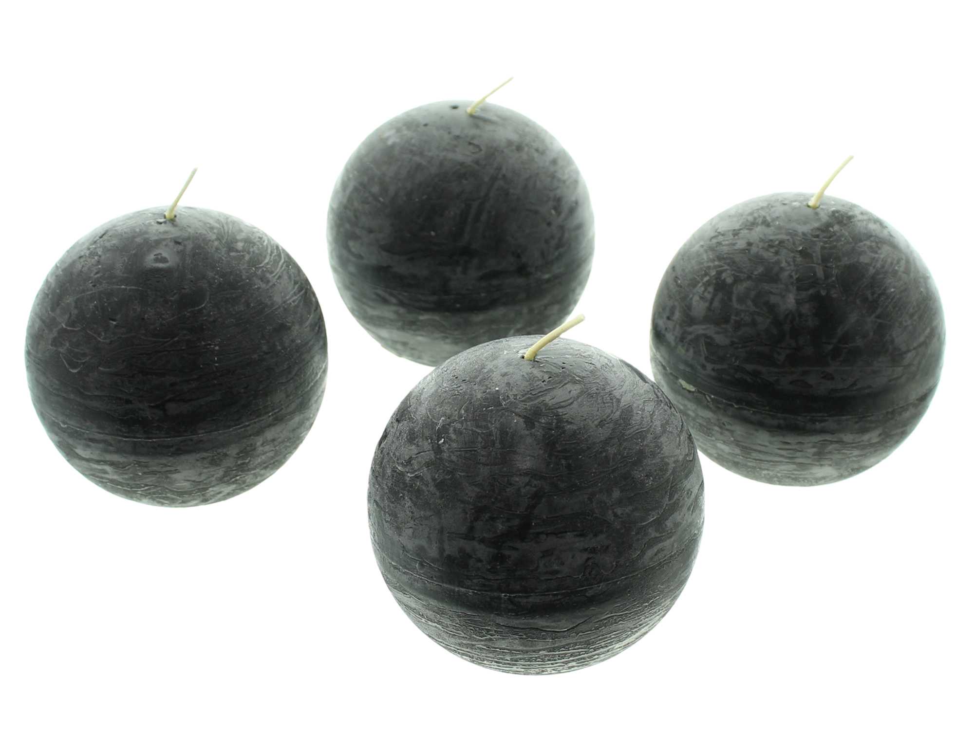 Kugelkerze "Black", 4er Set  im Frank Flechtwaren Online Shop für Ostern kaufen