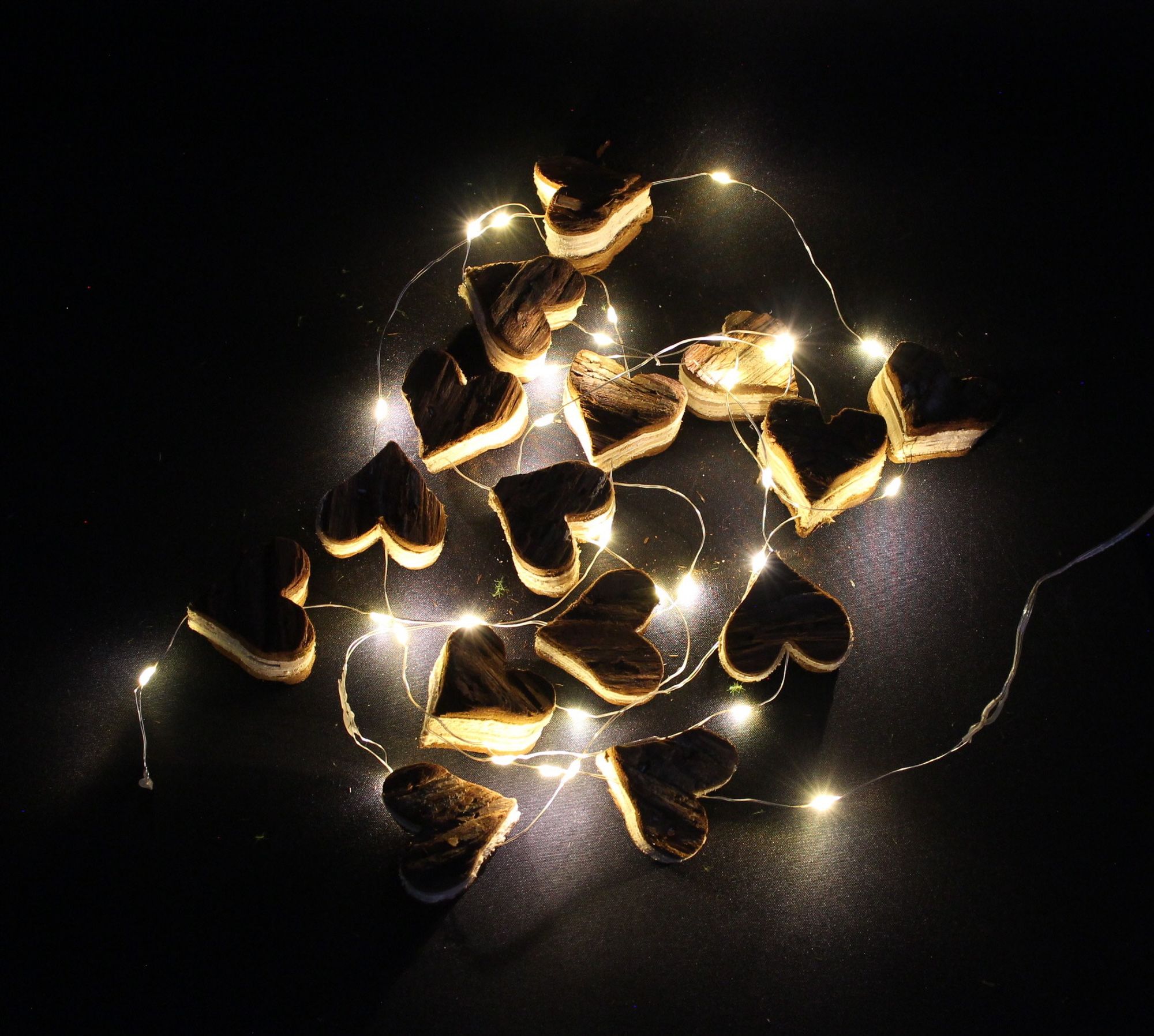 LED-Lichterkette "Holzherzchen"  im Frank Flechtwaren Online Shop für Herbst kaufen