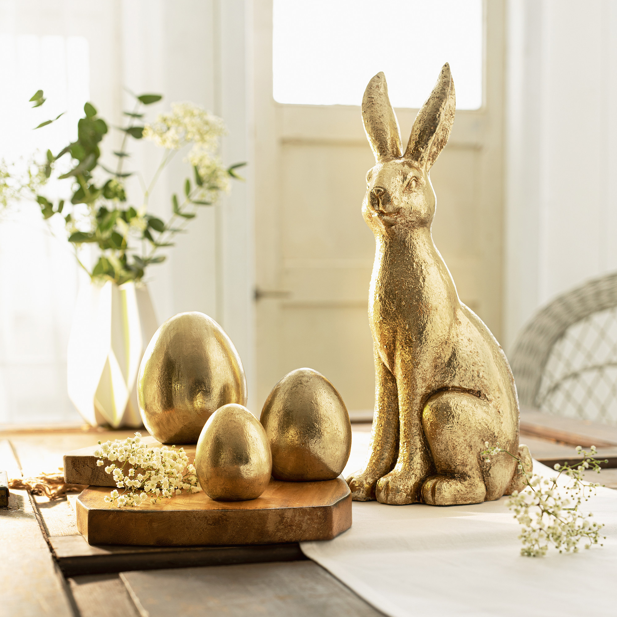 Hase "Gold"  im Frank Flechtwaren Online Shop kaufen