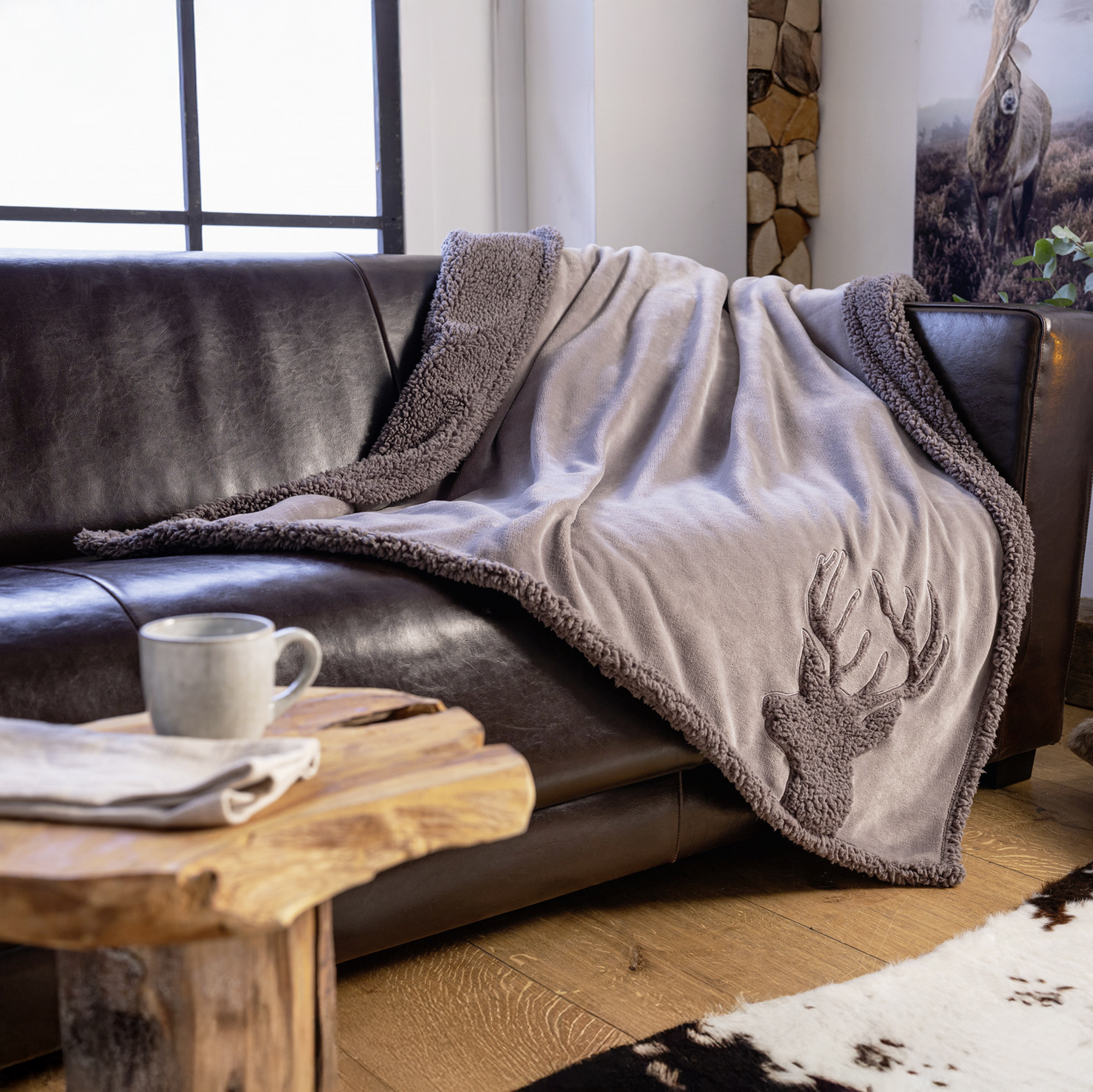 Kuscheldecke "Hirsch"  im Frank Flechtwaren Online Shop kaufen