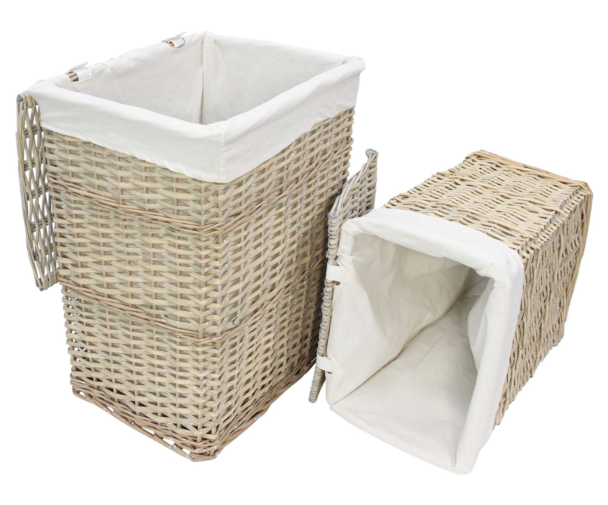 Wäschekorb "Graue Weide", 2er Set im Frank Flechtwaren Online Shop für Weihnachten kaufen Wäschekorb "Graue Weide", 2er Set im Frank Flechtwaren Online Shop für Weihnachten kaufen