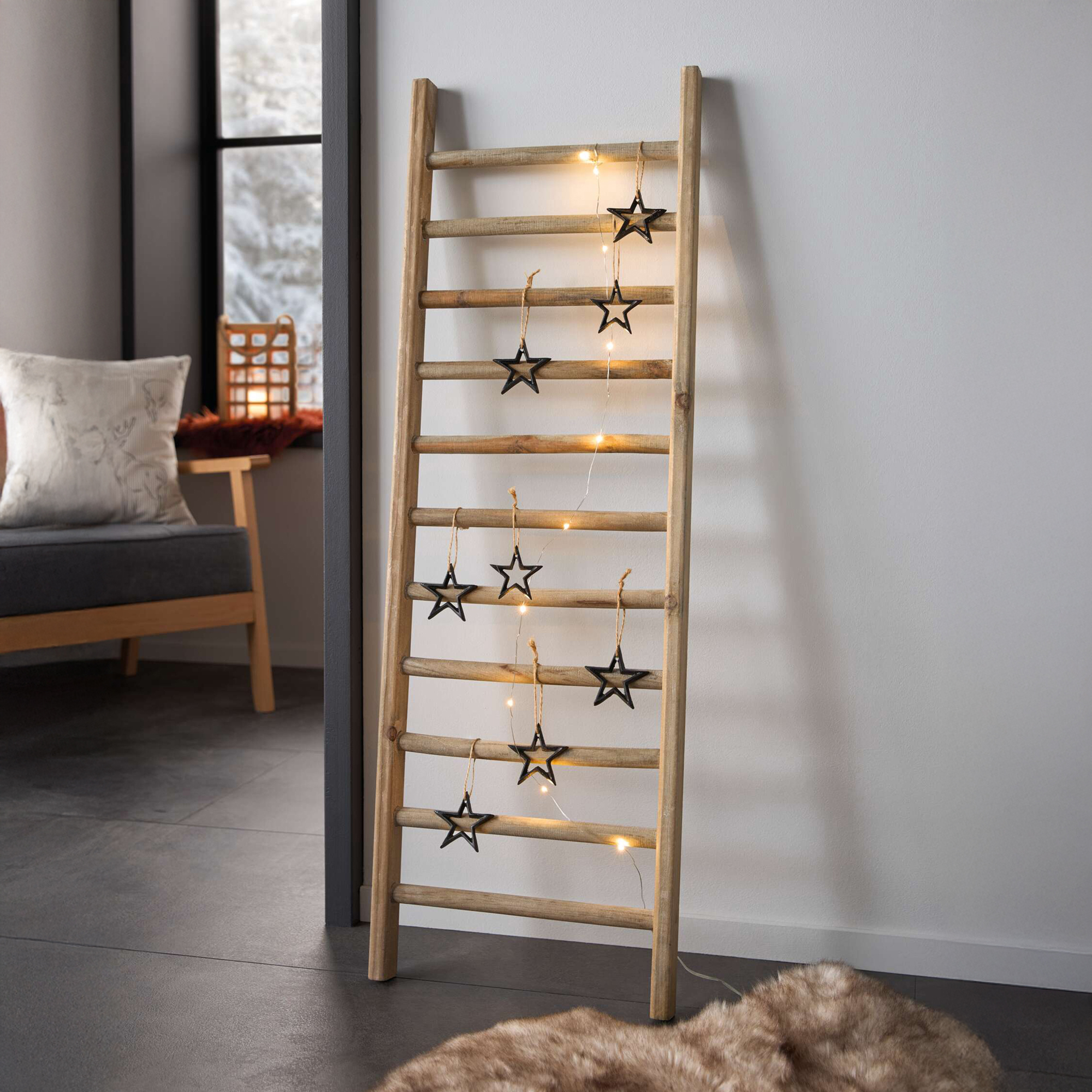 Dekoleiter "Landhaus" im Frank Flechtwaren Online Shop für Weihnachten kaufen Dekoleiter "Landhaus" im Frank Flechtwaren Online Shop für Weihnachten kaufen