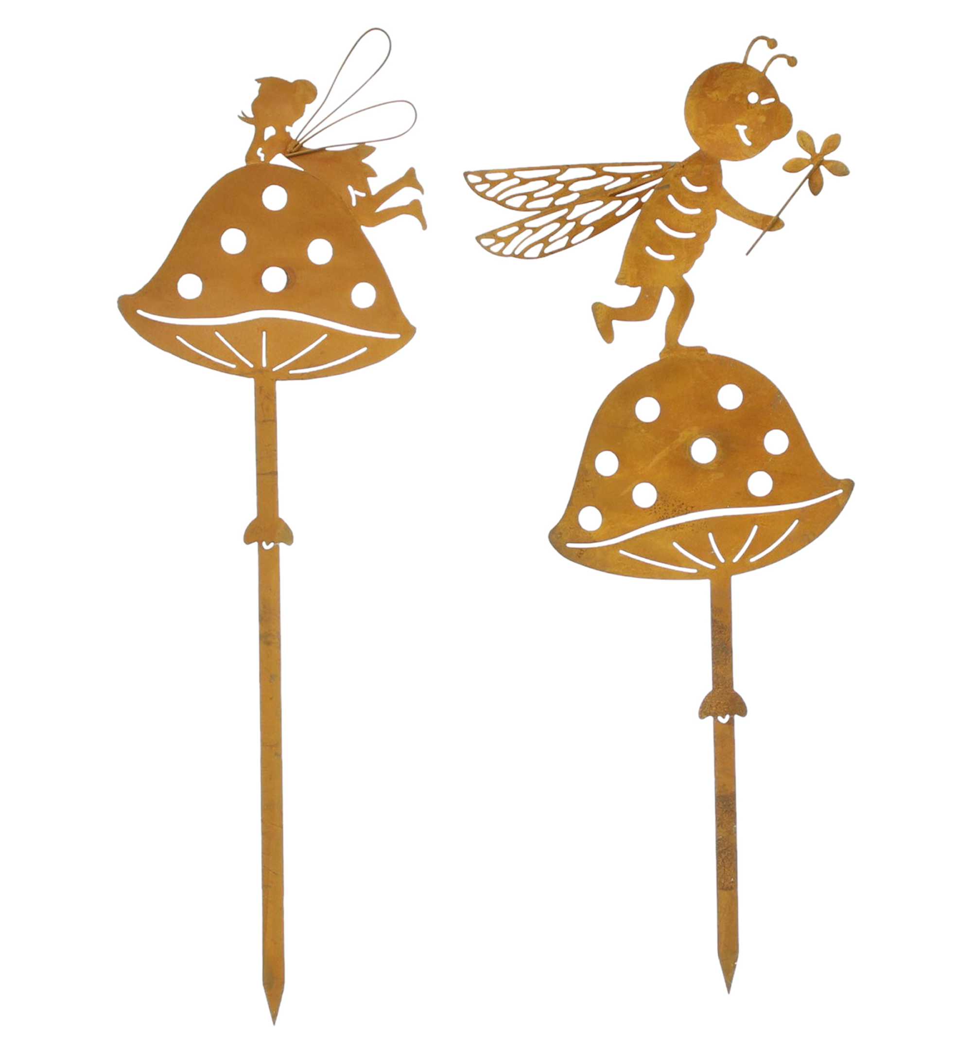 Gartenstecker "Pilzfreunde", 2er Set  im Frank Flechtwaren Online Shop für Ostern kaufen