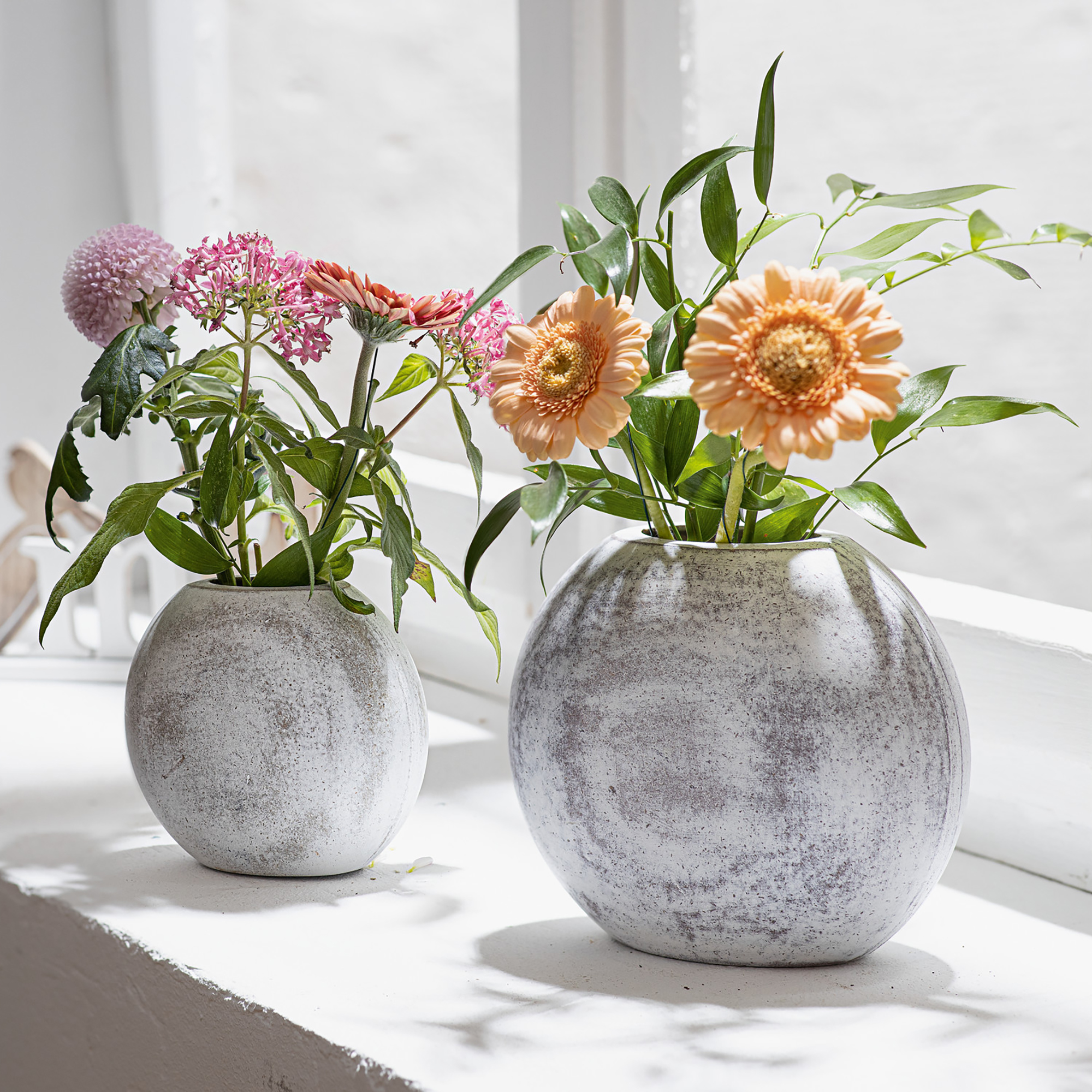 Dekovase "White", 2er Set  im Frank Flechtwaren Online Shop kaufen