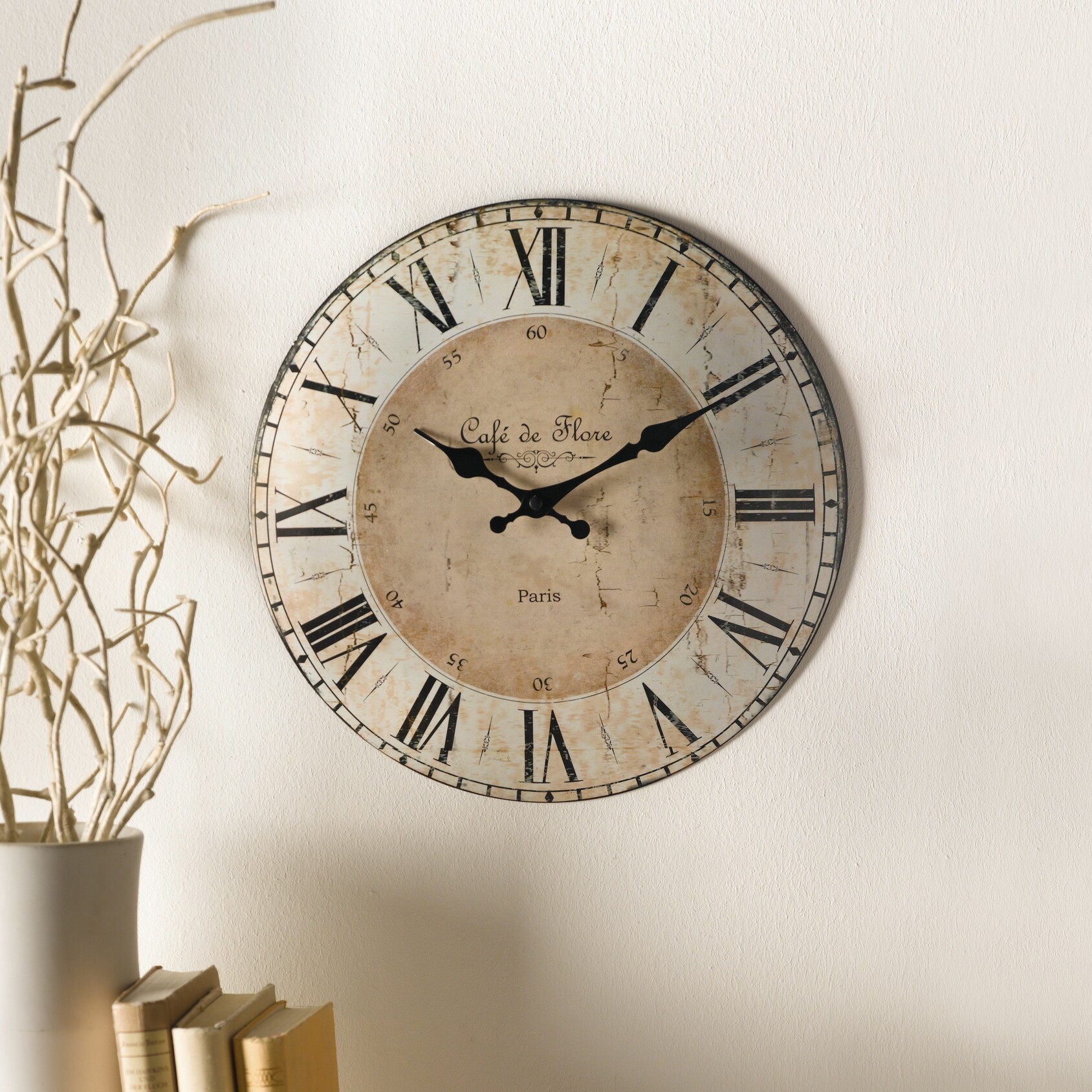 Wanduhr "Café de Flore"  im Frank Flechtwaren Online Shop kaufen
