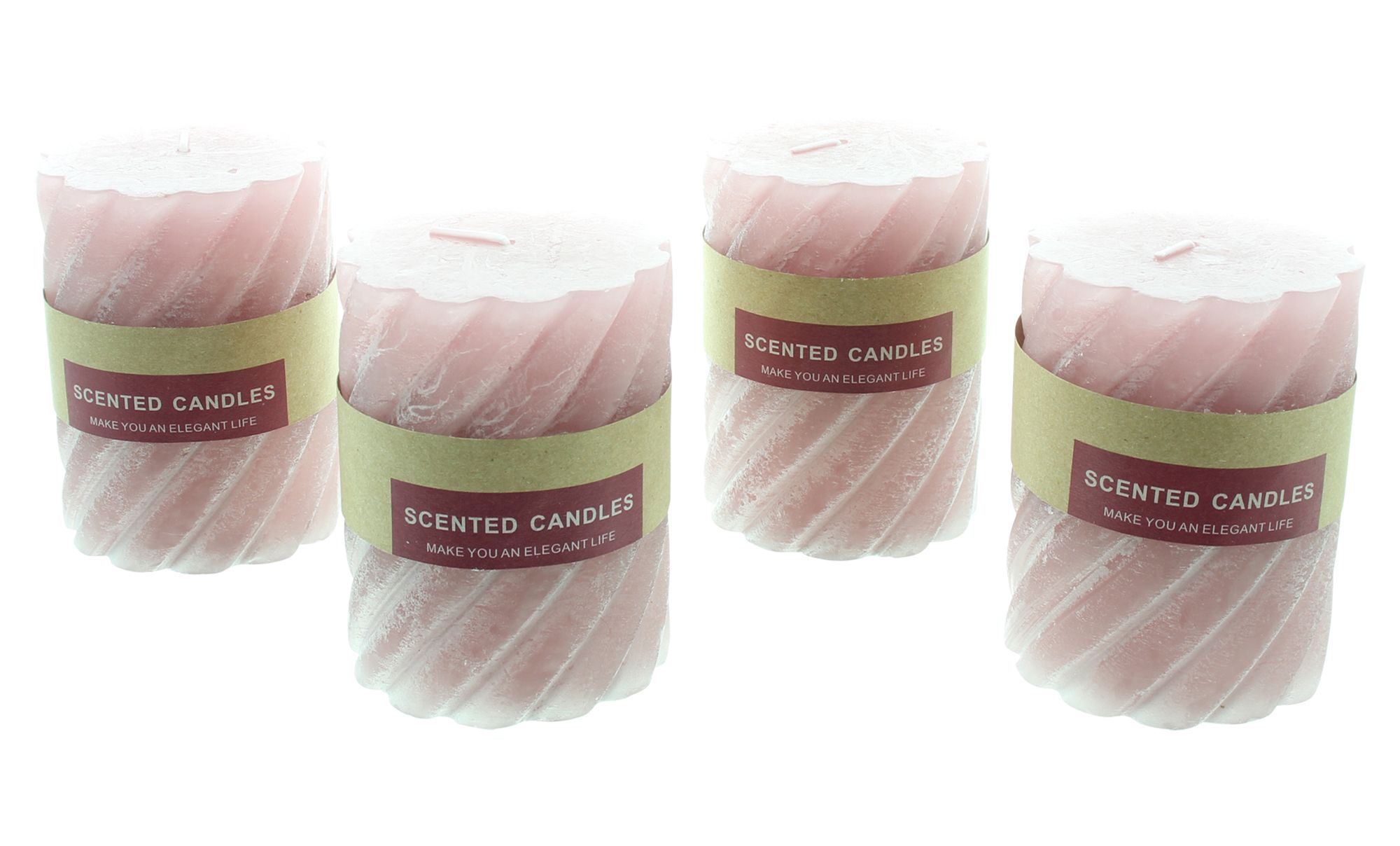 Stumpenkerze "Rose", 4er Set im Frank Flechtwaren Online Shop für Ostern kaufen Stumpenkerze "Rose", 4er Set im Frank Flechtwaren Online Shop für Ostern kaufen