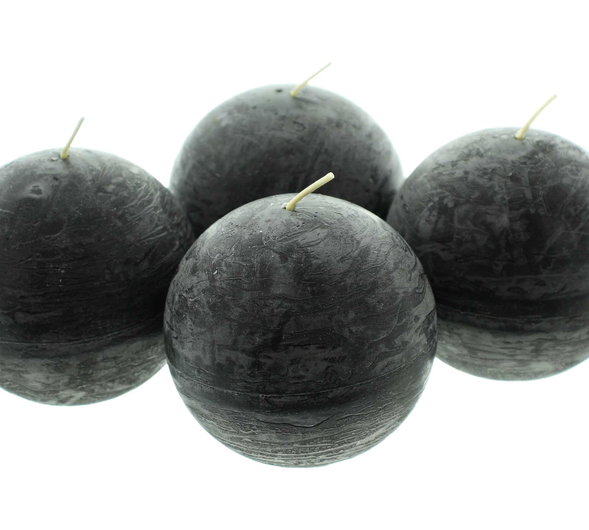 Kugelkerze "Black", 4er Set  im Frank Flechtwaren Online Shop für Ostern kaufen