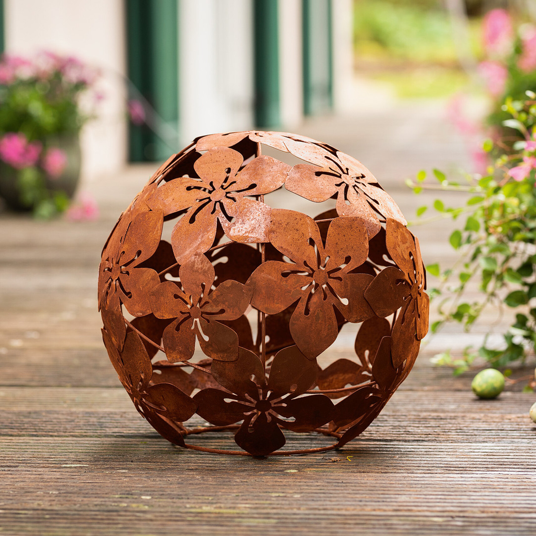 Kugel "Blumen"  im Frank Flechtwaren Online Shop kaufen