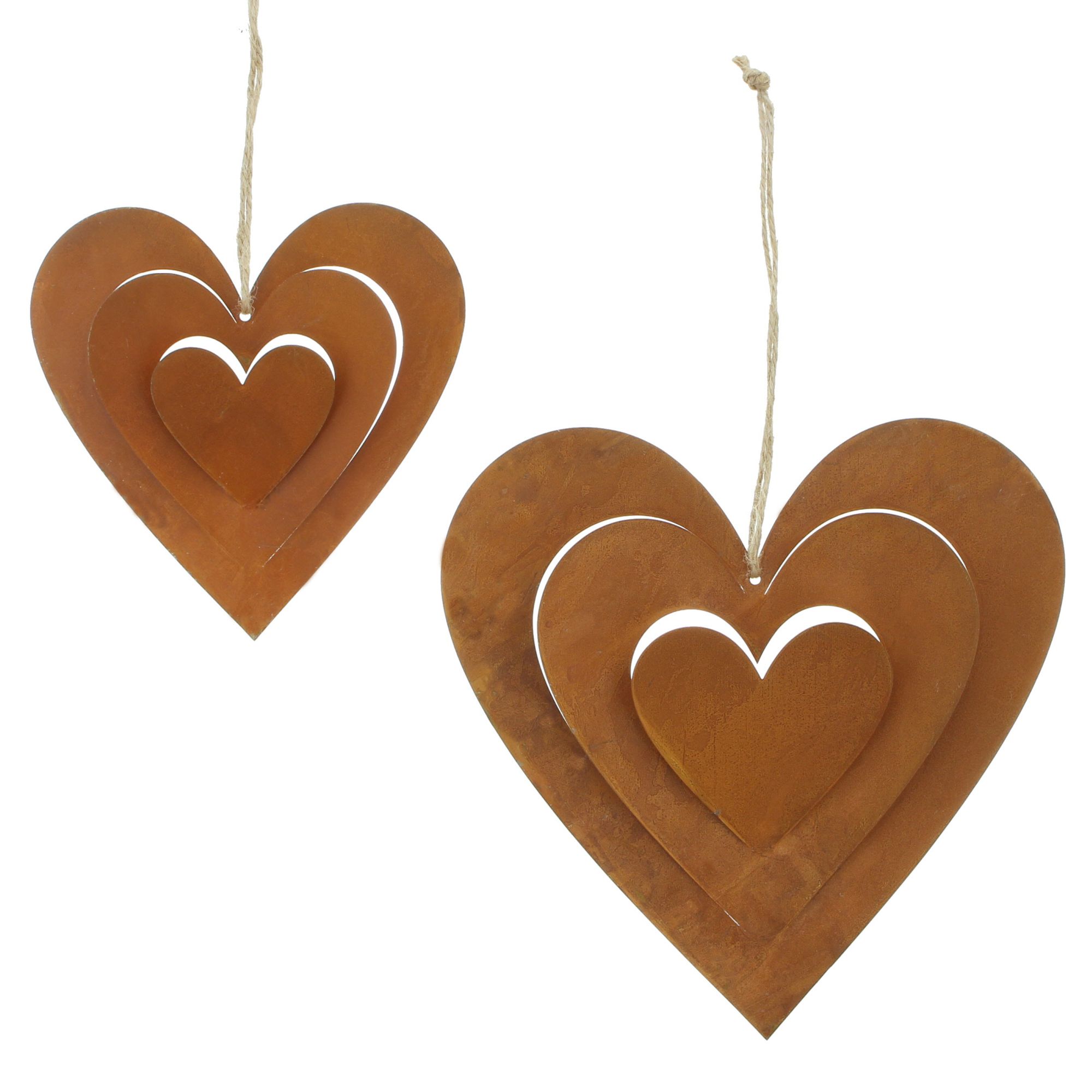 Herzhänger "Rostliebe", 2er Set im Frank Flechtwaren Online Shop für Ostern kaufen Herzhänger "Rostliebe", 2er Set im Frank Flechtwaren Online Shop für Ostern kaufen
