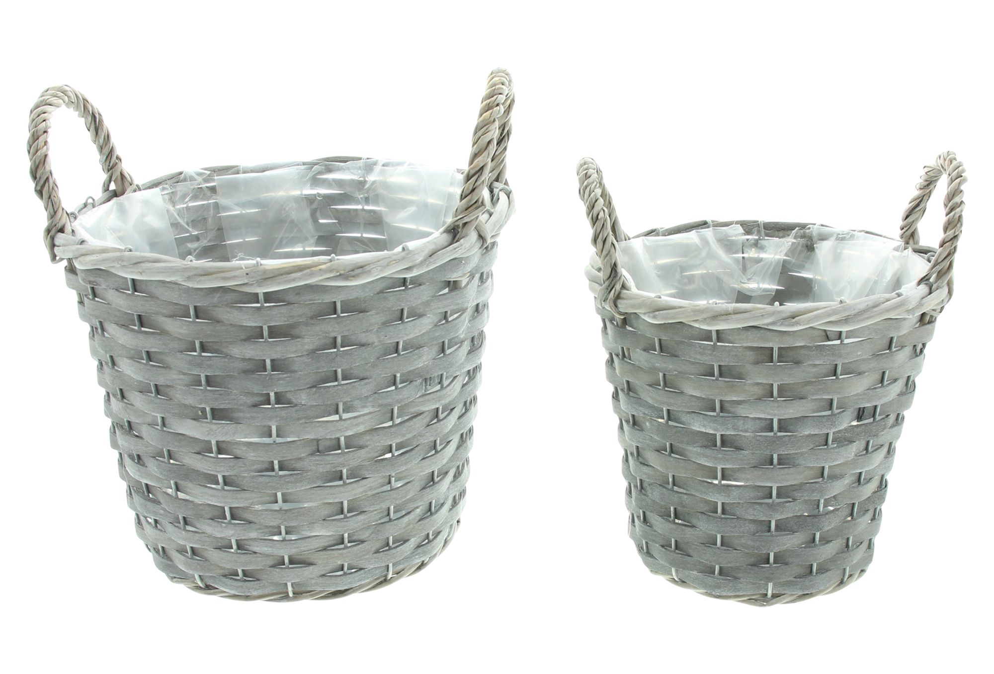 Pflanzkorb "Grau gekalkt", 2er Set im Frank Flechtwaren Online Shop für Weihnachten kaufen Pflanzkorb "Grau gekalkt", 2er Set im Frank Flechtwaren Online Shop für Weihnachten kaufen
