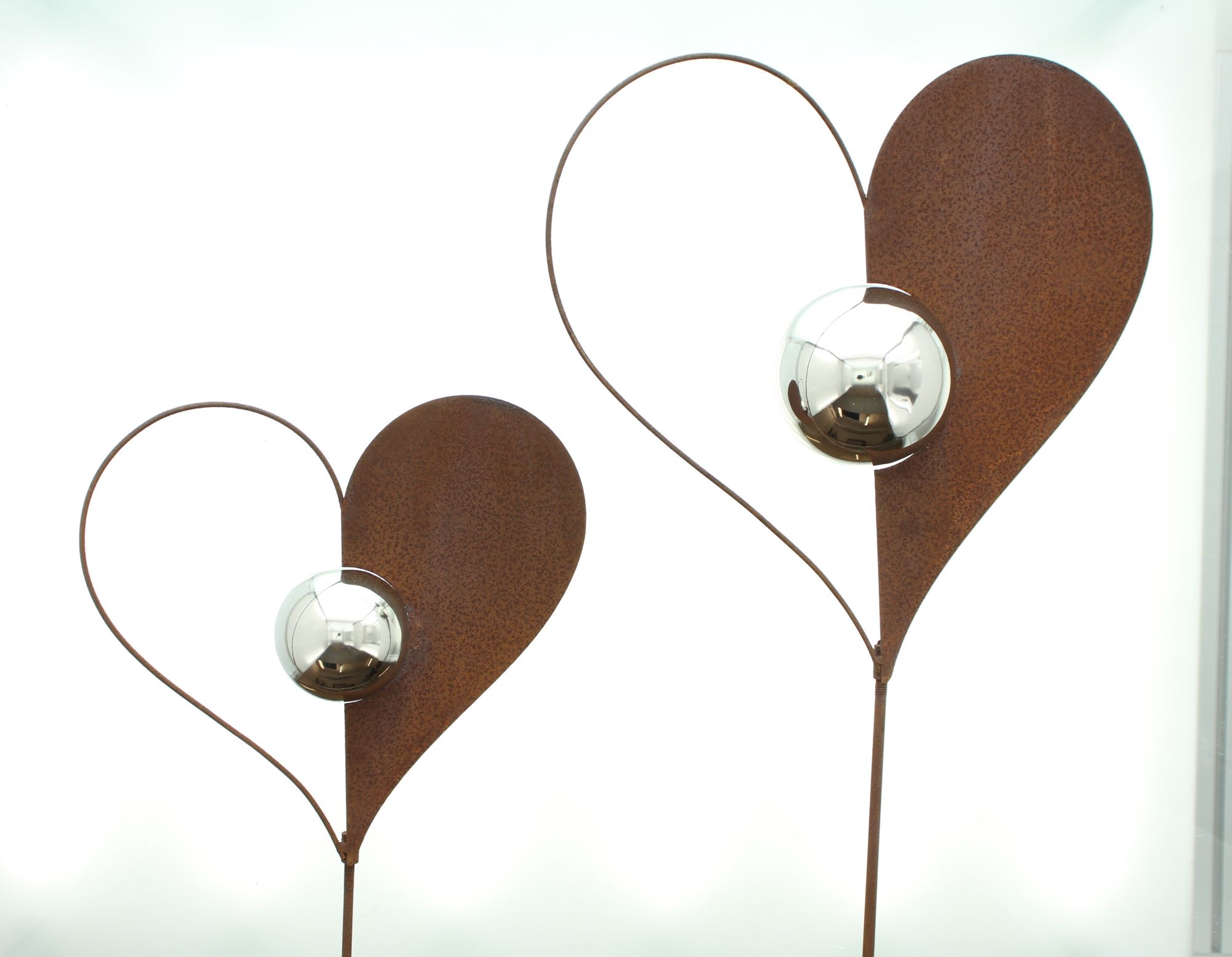 Gartenstecker "Kugelherz", 2er Set im Frank Flechtwaren Online Shop für Gartenstecker kaufen Gartenstecker "Kugelherz", 2er Set im Frank Flechtwaren Online Shop für Gartenstecker kaufen