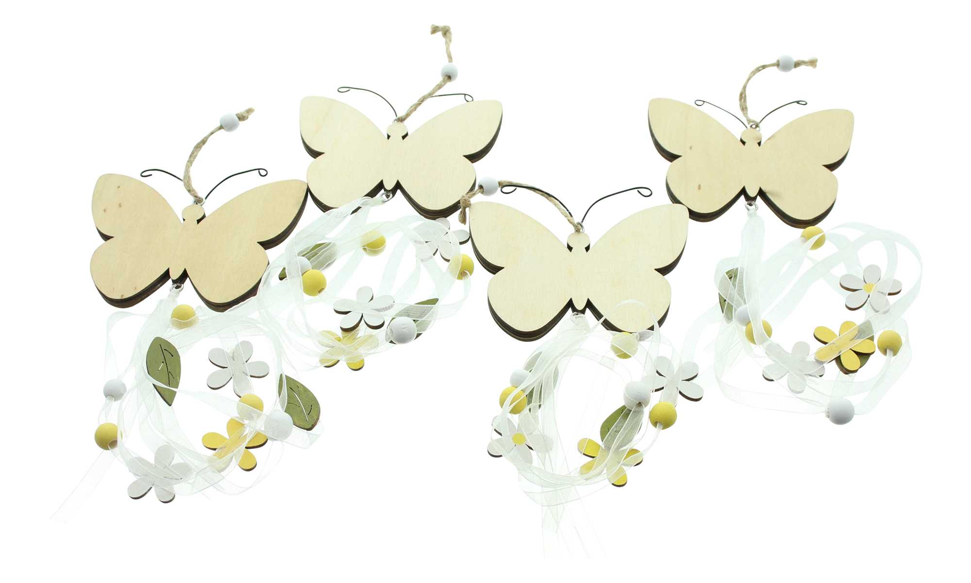 Hänger "Schmetterling", 4er Set im Frank Flechtwaren Online Shop für Ostern kaufen Hänger "Schmetterling", 4er Set im Frank Flechtwaren Online Shop für Ostern kaufen