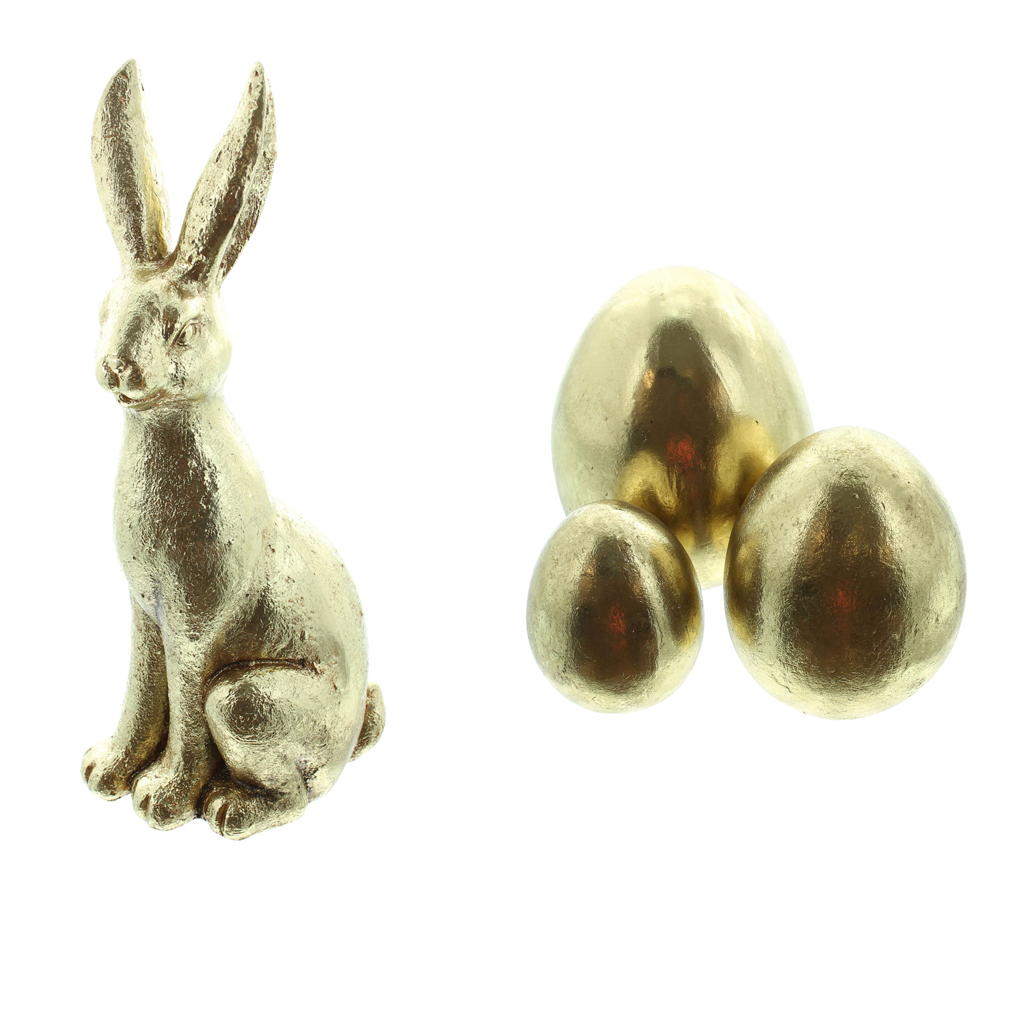 Oster-Set "Gold", 4tlg.  im Frank Flechtwaren Online Shop für Ostern kaufen